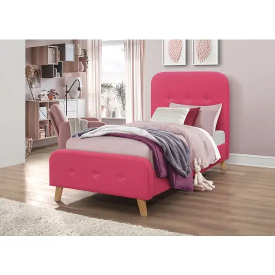 łóżko tapicerowane SY-157 velvet różowy 90x200